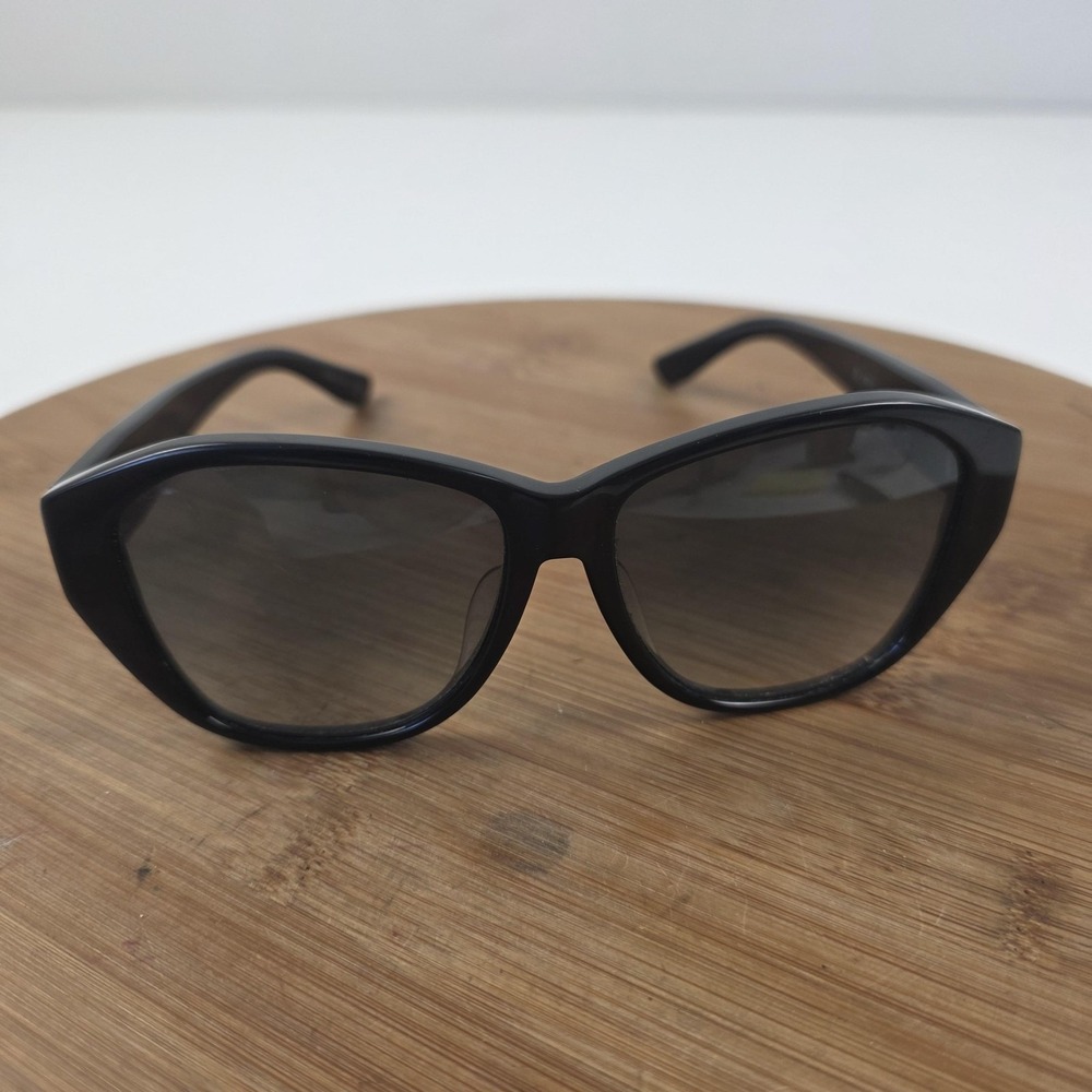 Saint Laurent SL M48/F Sunglasses Womens 57-15 Black Gray Cat Eye Gradient Italy - Picture 2 of 16
